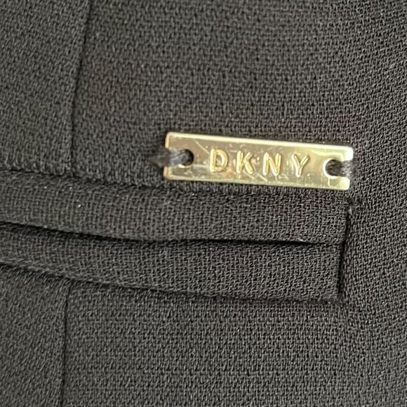 DKNY Women's Size 8 One Button Suit Jacket Black Single Breasted - Picture 4 of 8